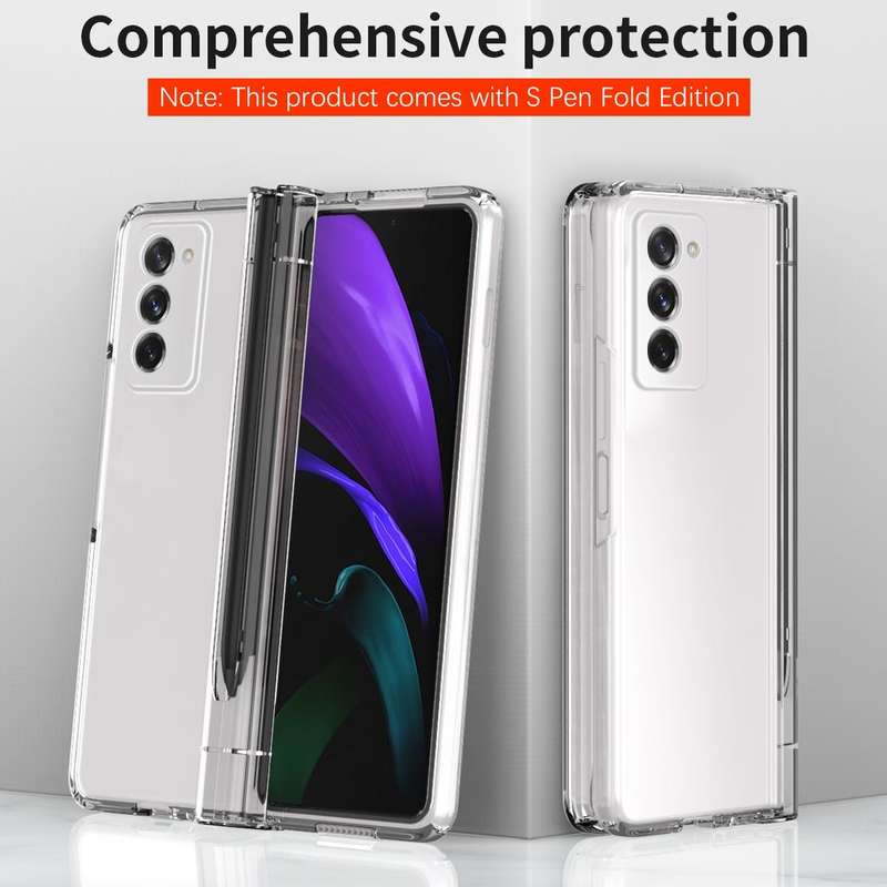 For Samsung Galaxy Z Fold2 5G Macaron Hinge Phone Case with Stylus Pen Fold Edition & Protective ...