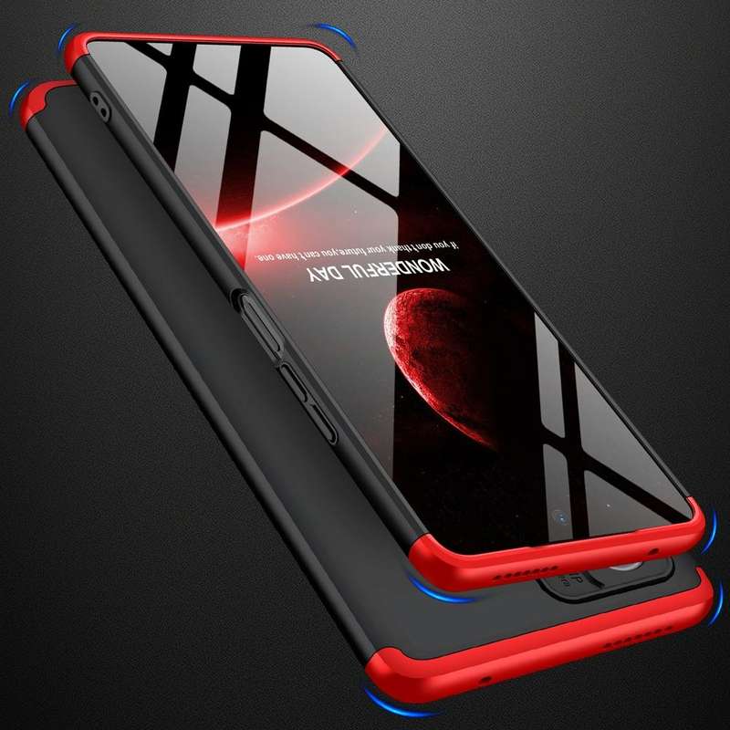 For Xiaomi Mi 11T GKK Three Stage Splicing Full Coverage PC Phone Case(Black Red)
