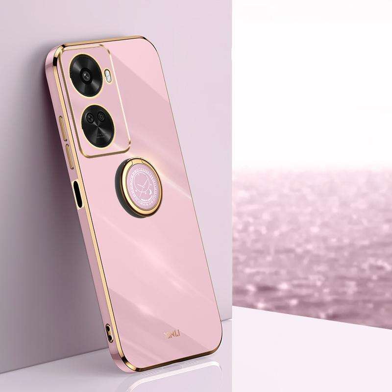 For Huawei Nova 11 SE XINLI Straight Edge 6D Electroplate TPU Phone Case with Ring Holder(Cherry ...
