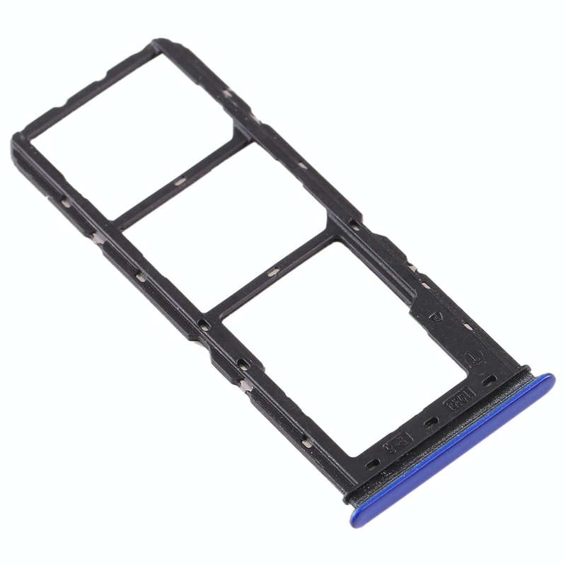 For vivo Y5s SIM Card Tray + SIM Card Tray + Micro SD Card Tray (Blue)