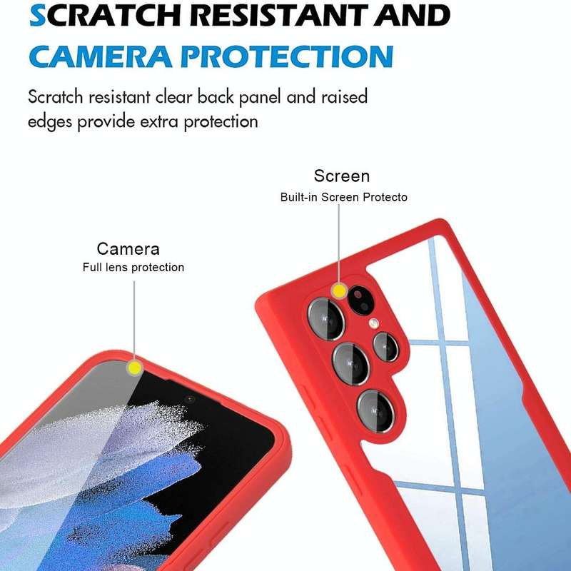 For Samsung Galaxy S22 Ultra 5G Acrylic + TPU 360 Degrees Full Coverage Shockproof Phone Case(Pur...