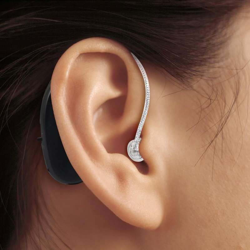 Portable Rechargeable Invisible Hearing Aid US Plug(Black)