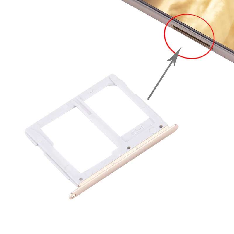 For Galaxy C5 / C5000 SIM Card Tray + Micro SD / SIM Card Tray (Gold)