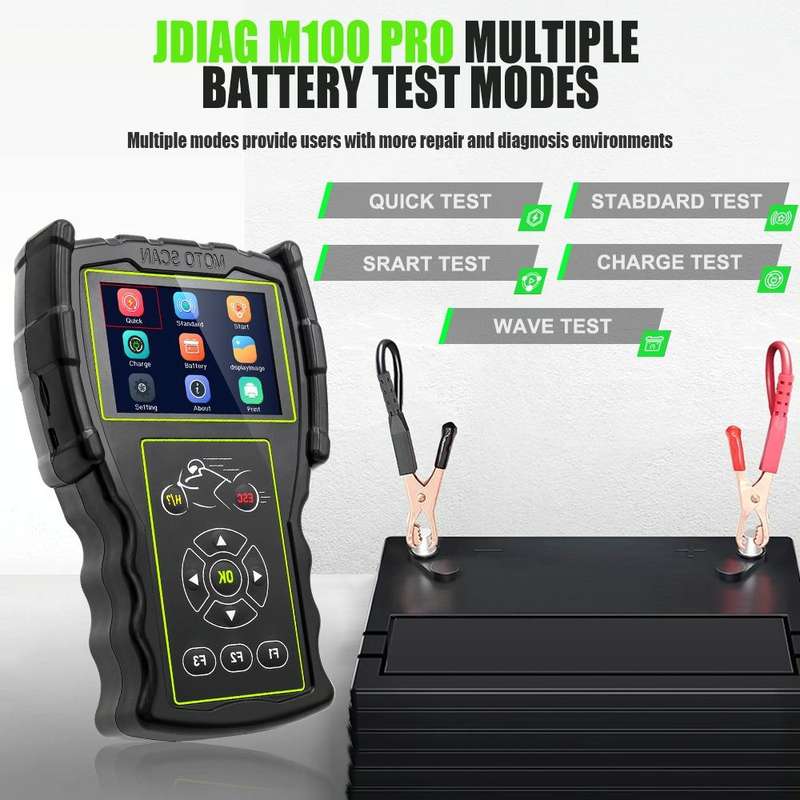 JDiag M100 PRO Intelligent Motorcycle Electronic Fuel Injection System Diagnostic Instrument(Black)