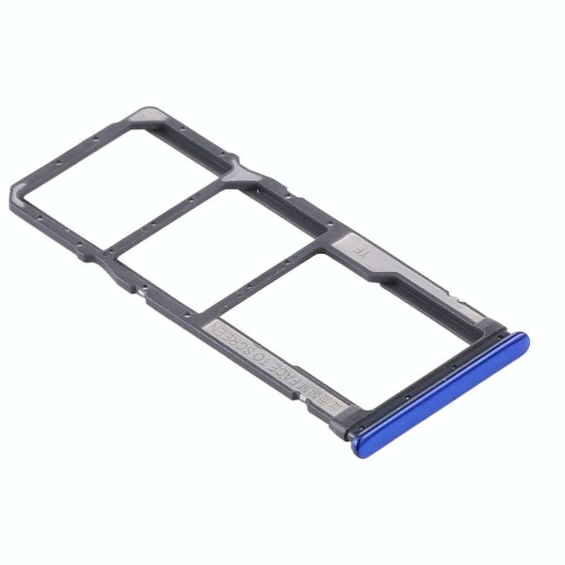 SIM Card Tray + SIM Card Tray + Micro SD Card Tray for Xiaomi Redmi Note 8T / Redmi Note 8 (Blue)
