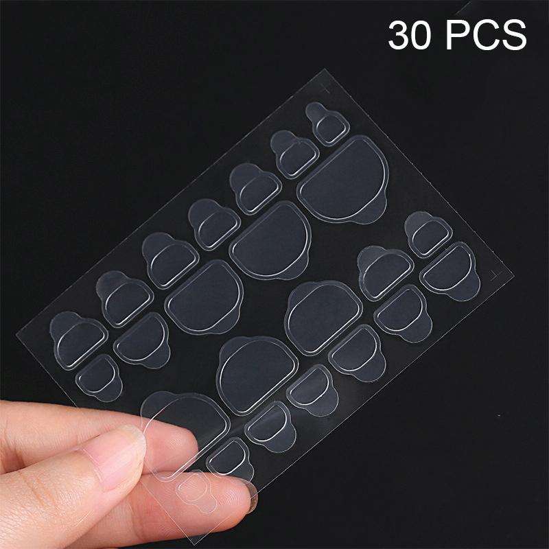 30 PCS 24 Stickers/Sheet Nail Art Double Sided Jelly Glue, Specification: Foot Stickers