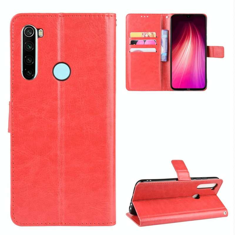For Xiaomi Redmi Note 8T Retro Crazy Horse Texture Horizontal Flip Leather Case with Holder & Car...