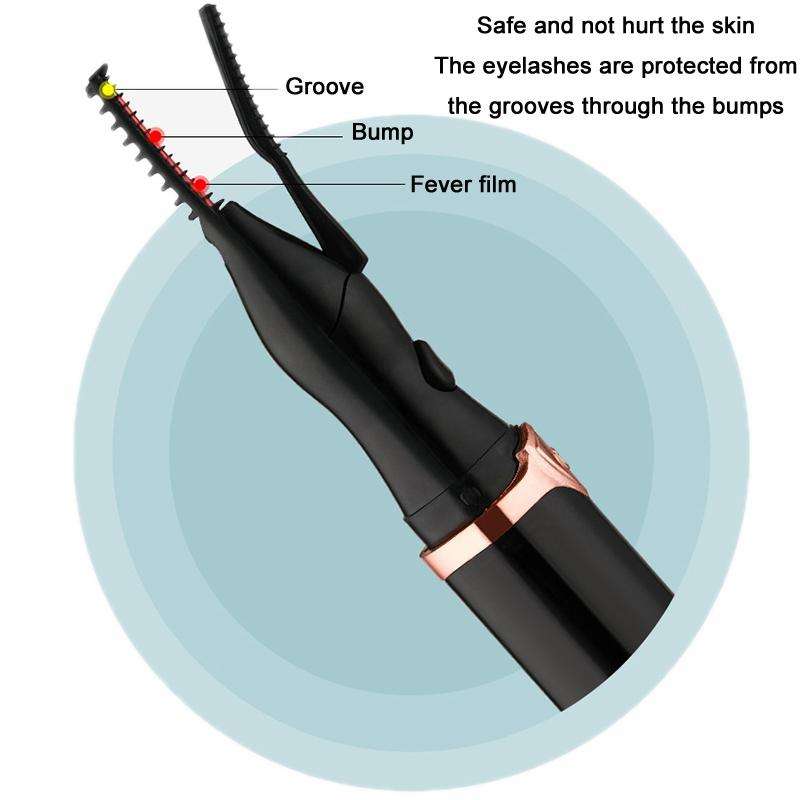 Long-Lasting Styling Smart Electric Eyelash Curler(Black)