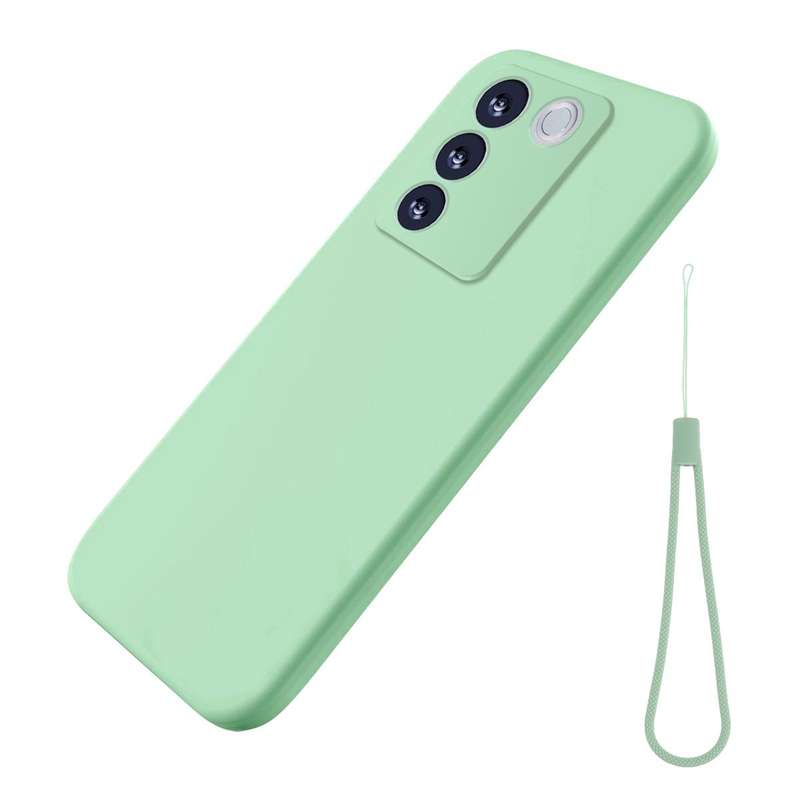 For vivo V27e / S16e Pure Color Liquid Silicone Shockproof Phone Case(Green)