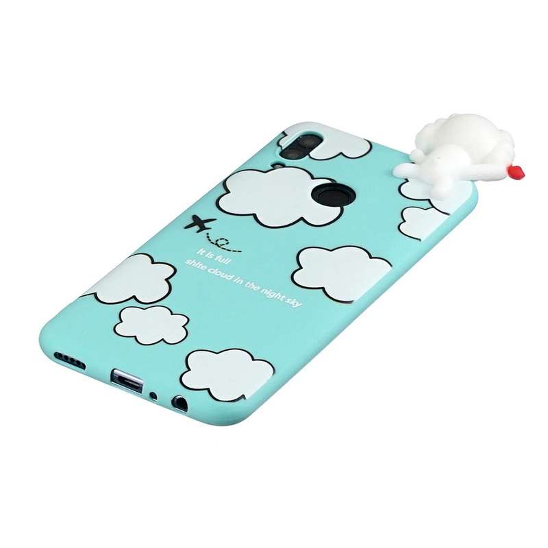 For Huawei P Smart 2019 Shockproof Cartoon TPU Protective Case(Clouds)