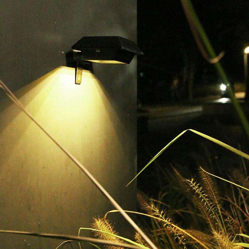 12 LED Solar Outdoor Railing Stair Square Wall Light(White Shell-White Light)