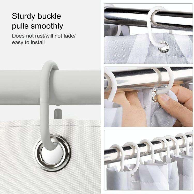 Shower Curtain Waterproof Bathroom Geometric Light Grey Bath Curtains, Size:80x180cm