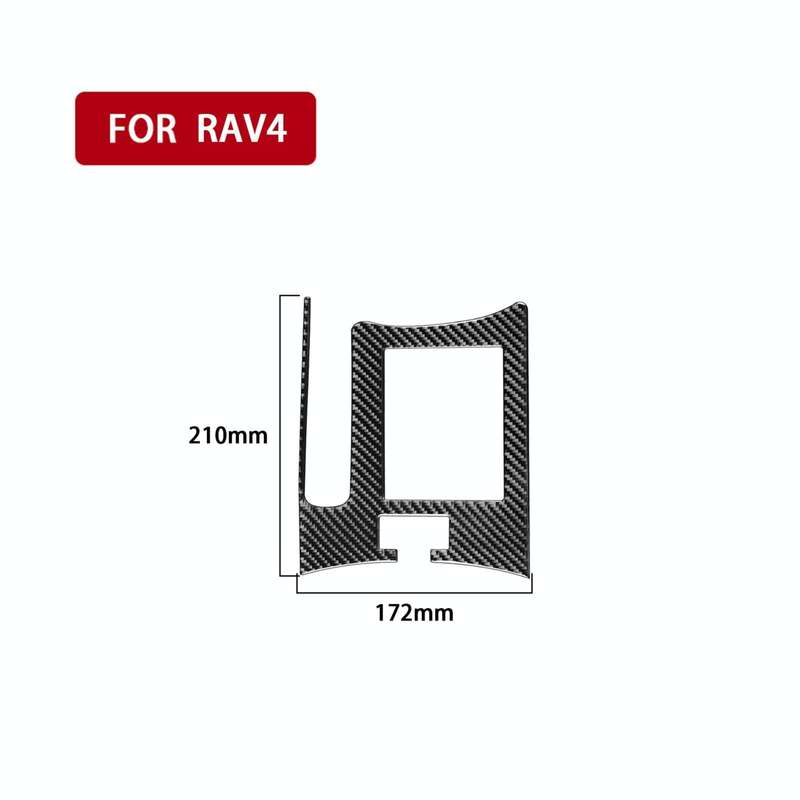 Carbon Fiber Car Handbrake Panel Decorative Sticker for Toyota Old RAV4 2006-2013,Left Drive