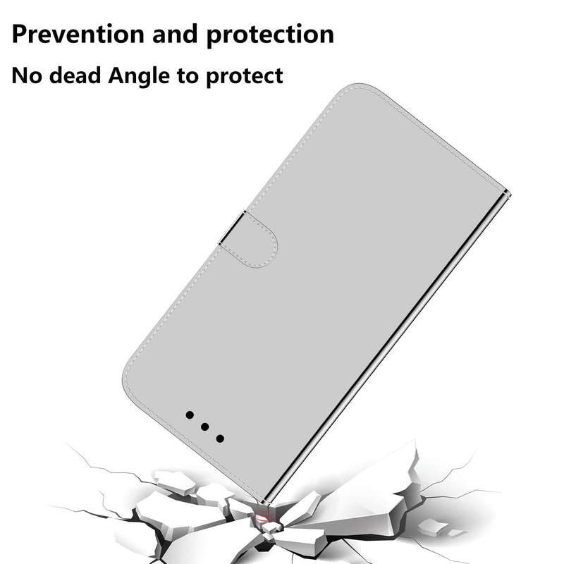 For Tecno Spark 7 Pro Imitated Mirror Surface Horizontal Flip Leather Phone Case(Silver)