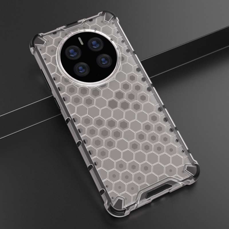 For Huawei Mate 50 Pro Shockproof Honeycomb PC + TPU Phone Case(White)