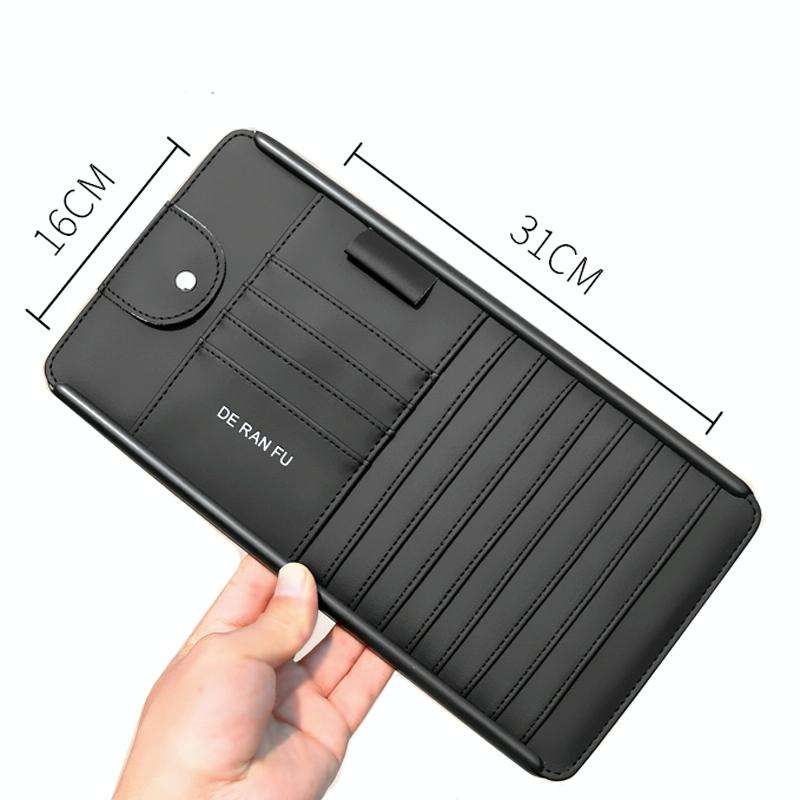 DERANFU Car Sun Visor Storage Multi-Function CD Clip Glasses Clip(Beige)