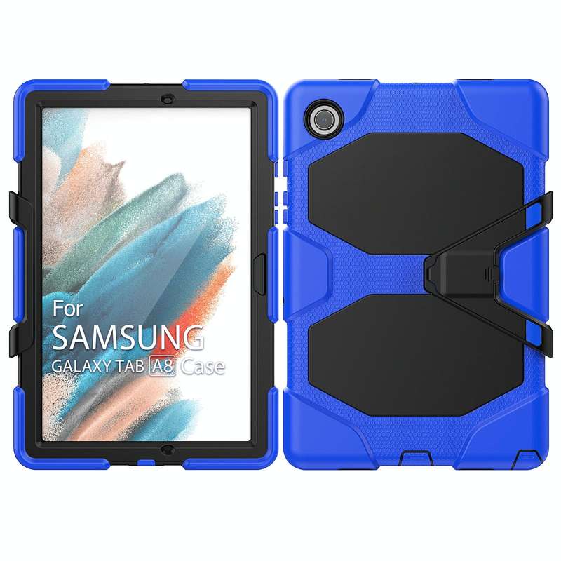 For Samsung Galaxy Tab A8 10.5 2021 X200 / X205 Colorful Silicon + PC Tablet Case(Blue)