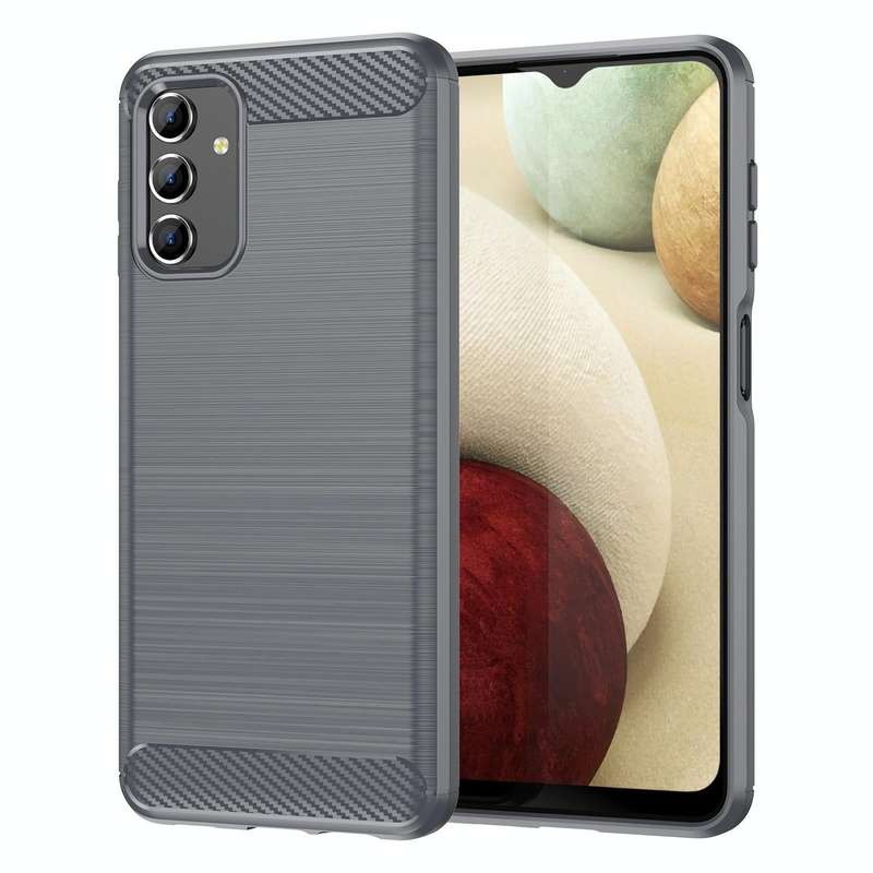 For Samsung Galaxy A04s Brushed Texture Carbon Fiber TPU Case(Grey)