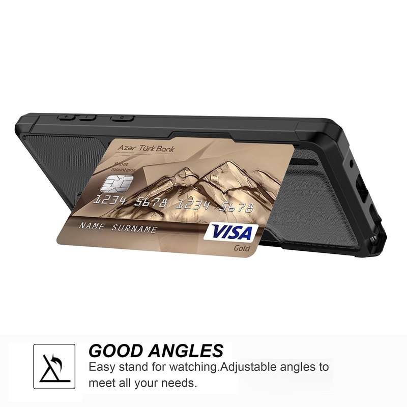 For Samsung Galaxy Note10+ ZM02 Card Slot Holder Phone Case(Black)