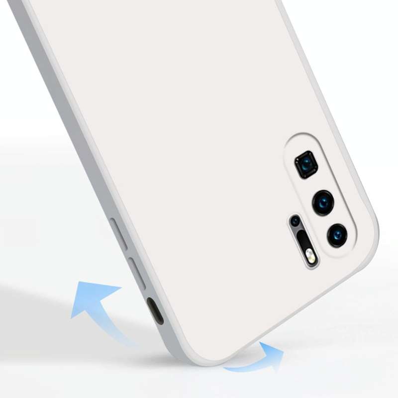 For Huawei P30 Pro Solid Color Imitation Liquid Silicone Straight Edge Dropproof Full Coverage Pr...