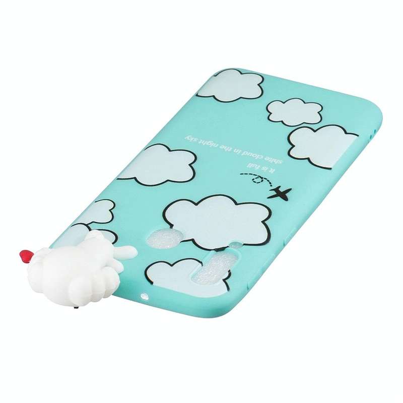 For Galaxy A30 Shockproof Cartoon TPU Protective Case(Clouds)