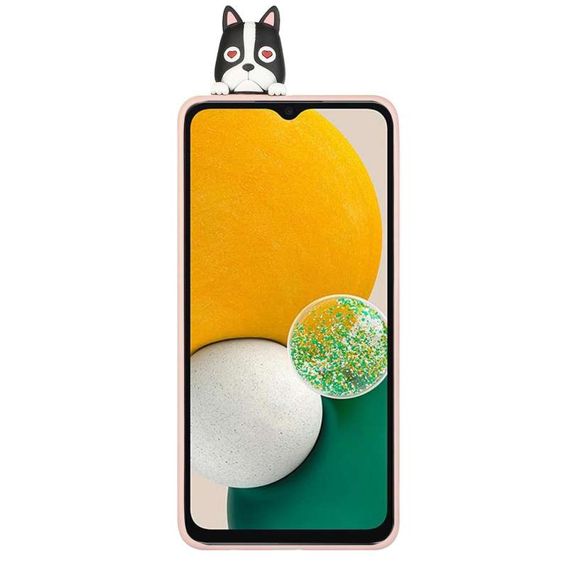 For Samsung Galaxy A34 5G 3D Lying Cartoon TPU Shockproof Phone Case(Cute Dog)