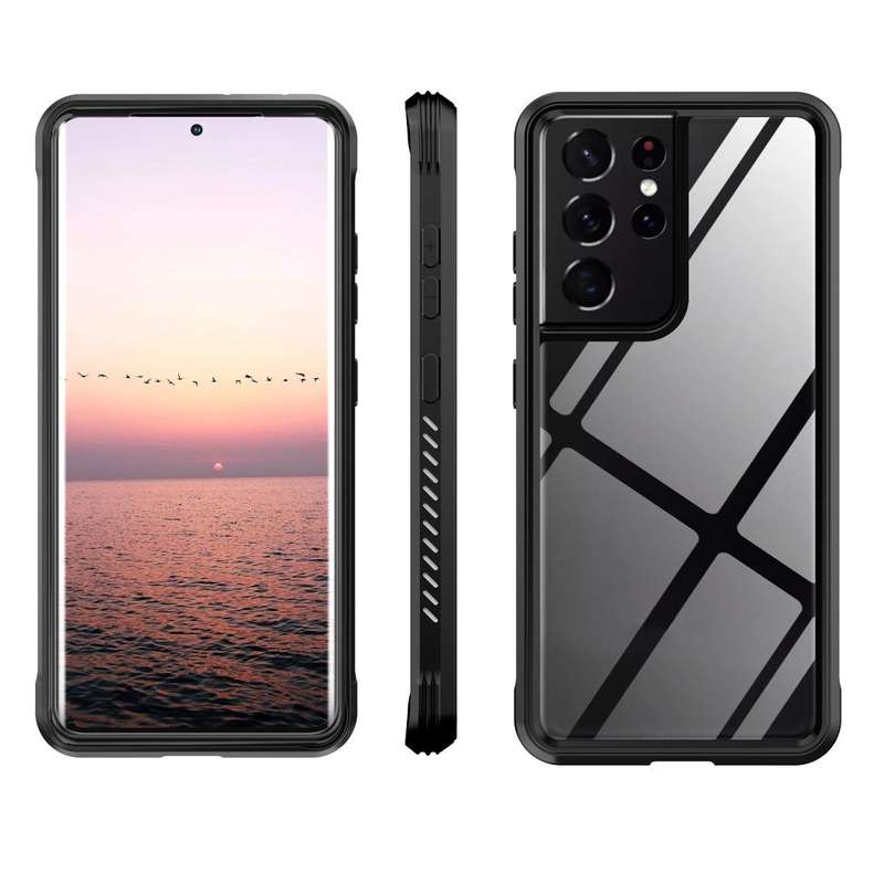 For Samsung Galaxy S21 Ultra 5G C1 2 in 1 Shockproof TPU + PC Protective Case with PET Screen Pro...