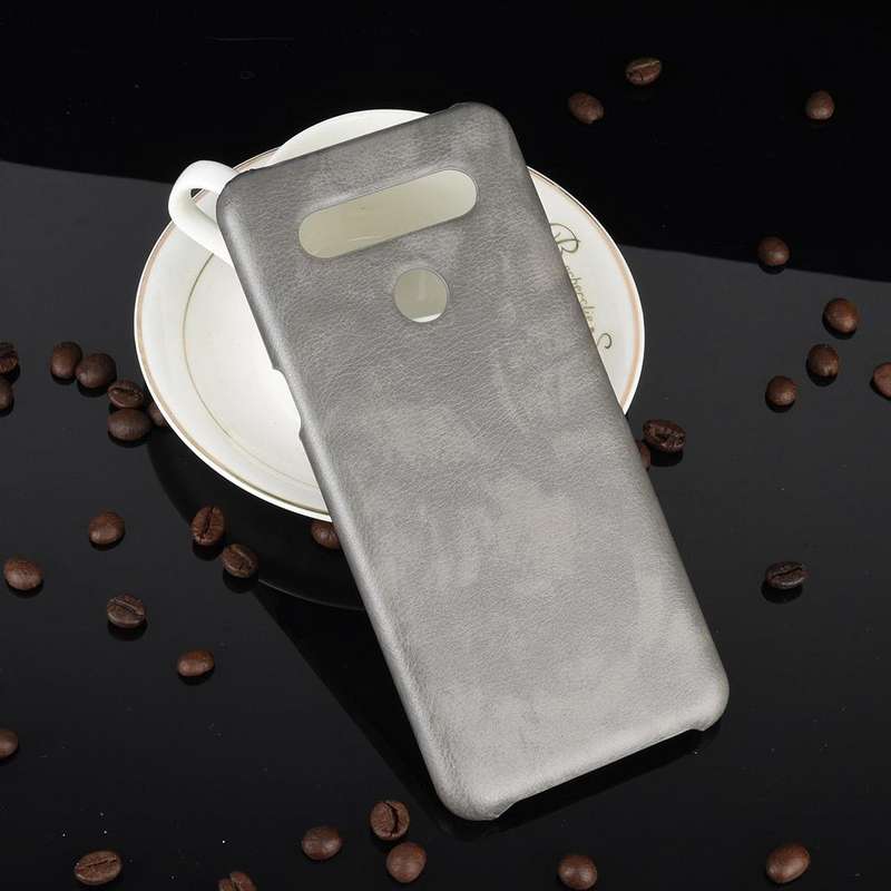 For LG K51S Shockproof Litchi Texture PC + PU Case(Gray)