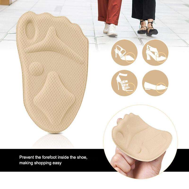 5 Pairs 085 Multi-function High Heels Soft Breathable 4D Sponge Forefoot Pad(Black)