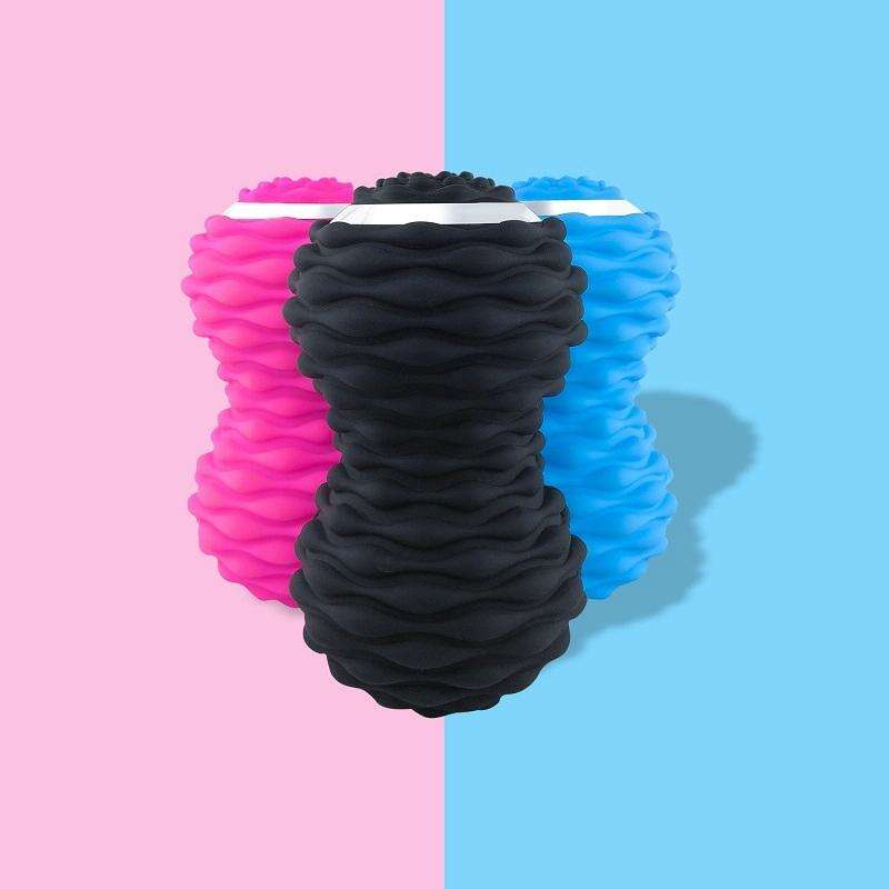Massage Fitness Electric Silicone Massage Ball Muscle Relaxation Fascia Ball Peanut Shape Yoga Ba...