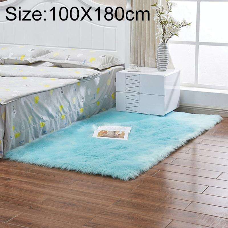 Luxury Rectangle Square Soft Artificial Wool Sheepskin Fluffy Rug Fur Carpet, Size:100x180cm(Ligh...
