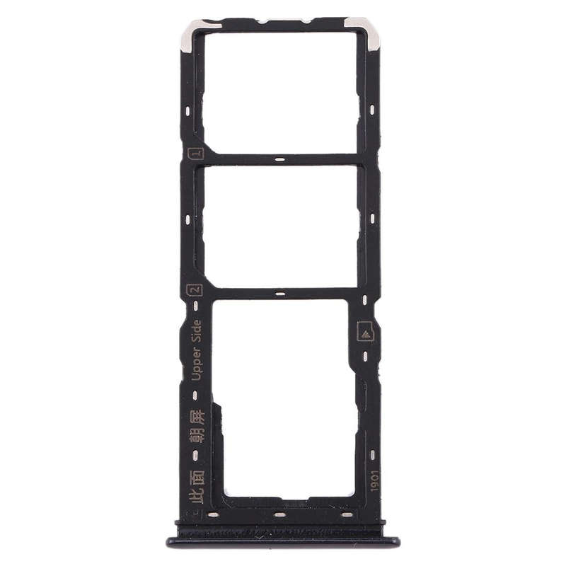 For Vivo U3x / U10 SIM Card Tray + SIM Card Tray + Micro SD Card Tray (Black)