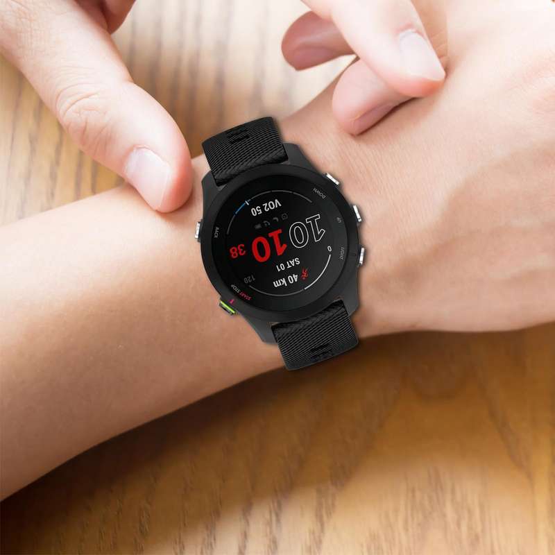 For Garmin Forerunner 55 20mm Solid Color Soft Silicone Watch Band(Midnight Blue)
