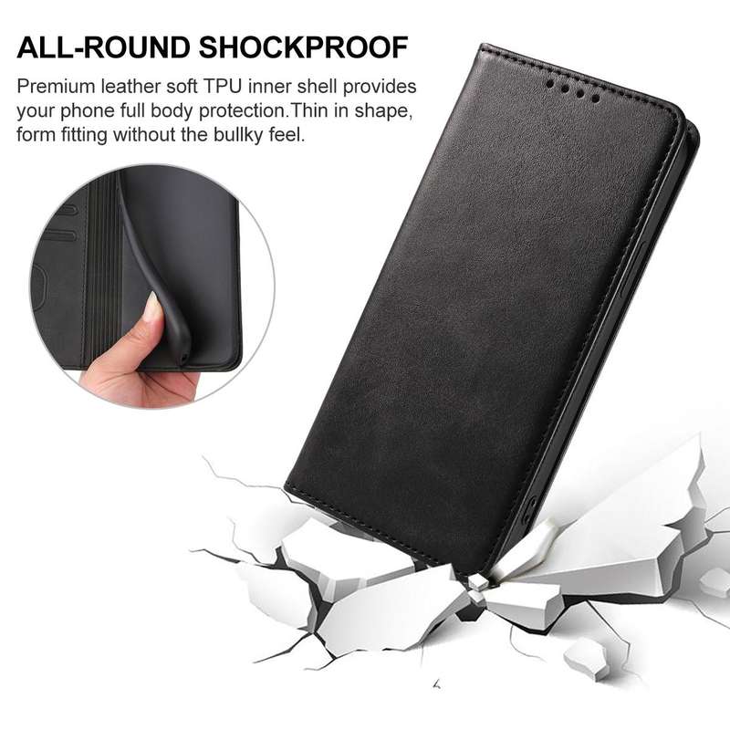 For Samsung Galaxy S10e Magnetic Closure Leather Phone Case(Black)