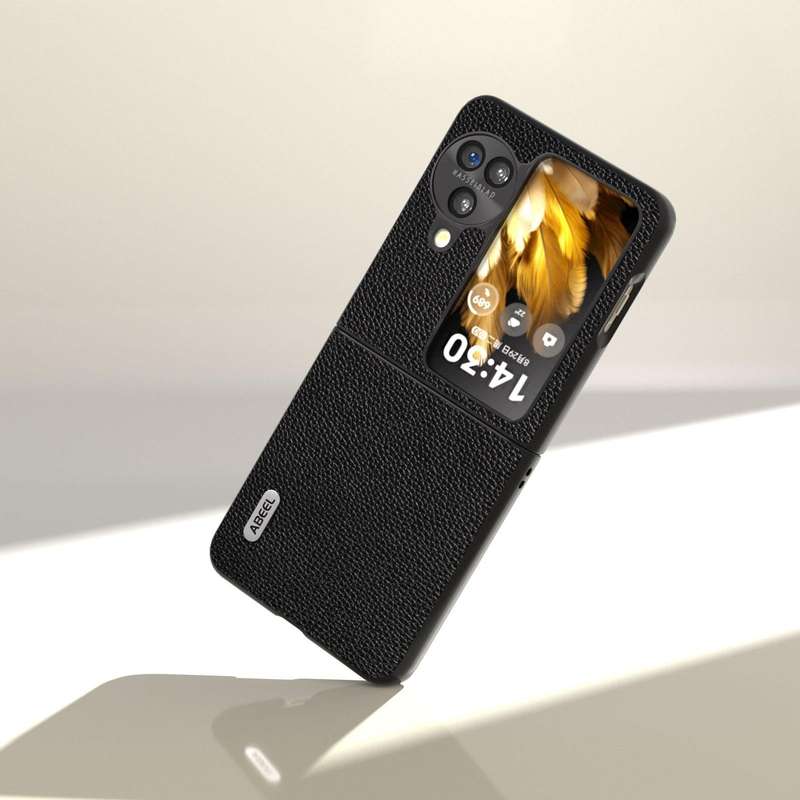 For OPPO Find N3 Flip ABEEL Black Edge Genuine Mino Phone Case(Black)