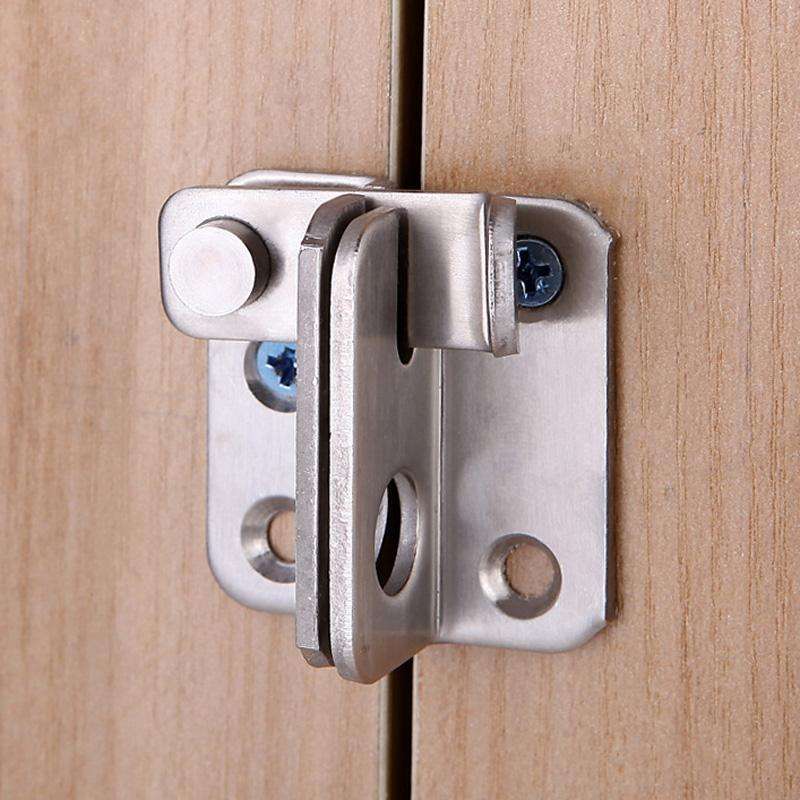 Small Left Open Stainless Steel Sliding Door Latch No Punch Latch Door Bolt Catch With Screw