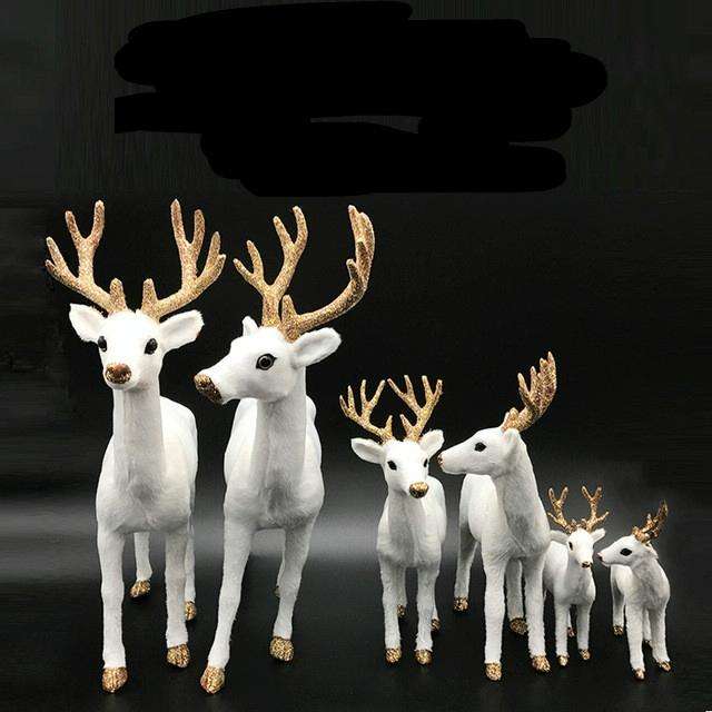 Simulation Deer Home Ornaments Plush Christmas Deer Doll Holiday Decorations, Size:15x15cm, Speci...