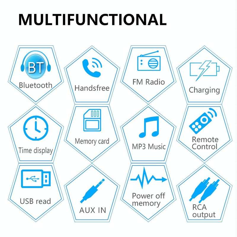1044 Universal Car Radio Receiver MP3 Player, Support FM with Remote Control