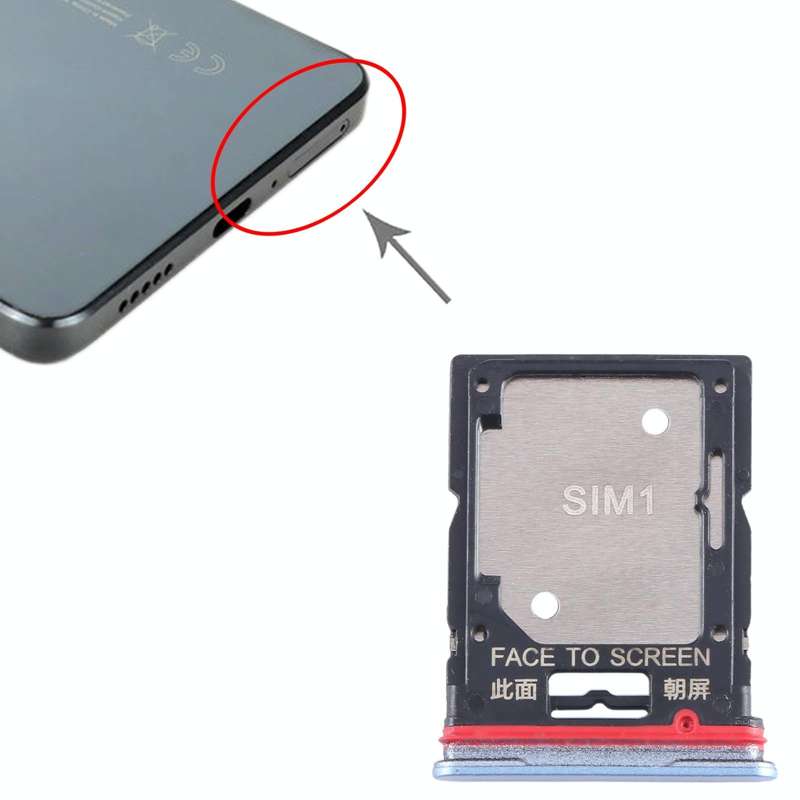 For Xiaomi Poco X4 GT SIM Card Tray + SIM Card Tray / Micro SD Card Tray (Blue)