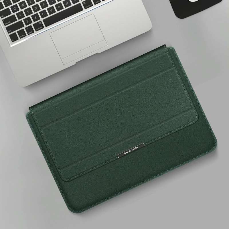 4 in 1 Universal Laptop Holder PU Waterproof Protection Wrist Laptop Bag, Size:13/14inch(Green)