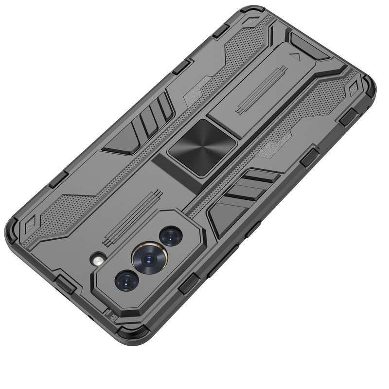 For Huawei Nova 10 Pro 4G Supersonic PC + TPU Shock-proof Protective Phone Case with Holder(Grey)