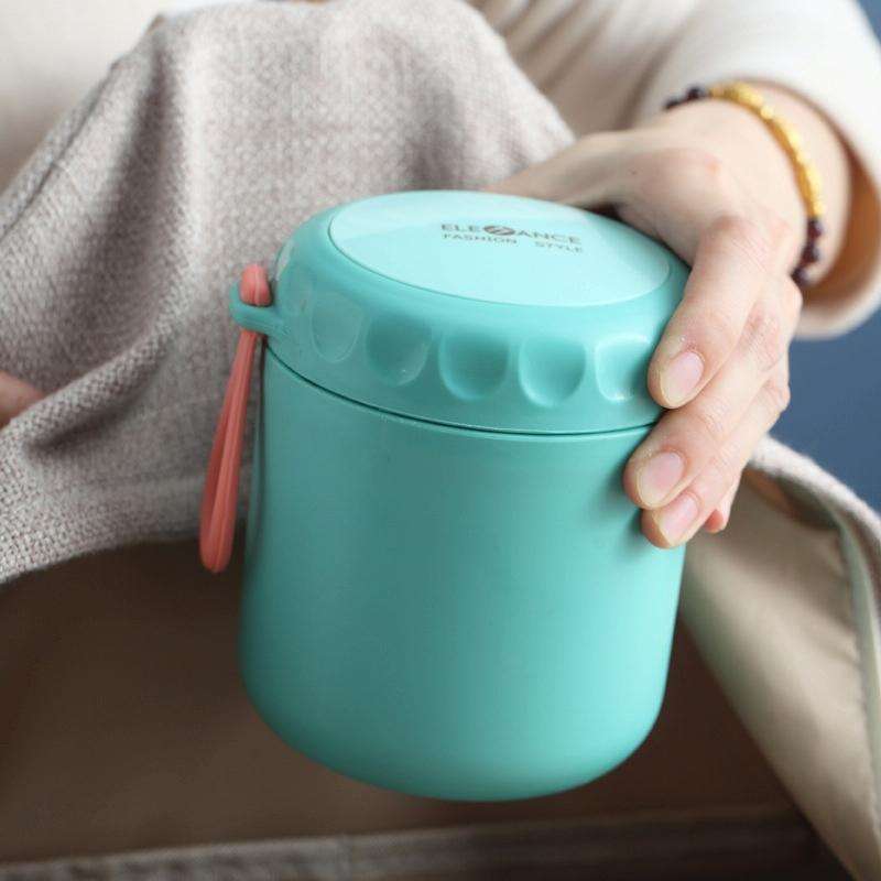 Stainless Steel Soup Cup Soup Pot Lunch Box Portable Thermos Cup(Red)