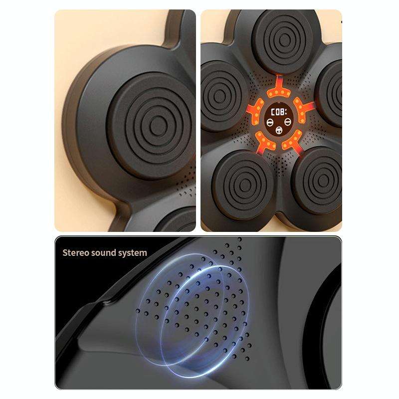 LED Light Smart Bluetooth Music Boxing Machine Home Punch-free Wall-mounted Electronic Boxer with...