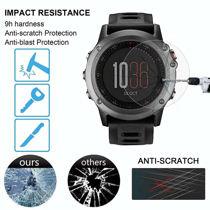 For Garmin Fenix 3 0.26mm 2.5D 9H Tempered Glass Film Screen Protector