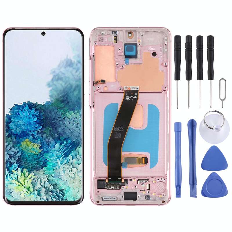 Original Dynamic AMOLED Material LCD Screen and Digitizer Full Assembly with Frame for Samsung Ga...