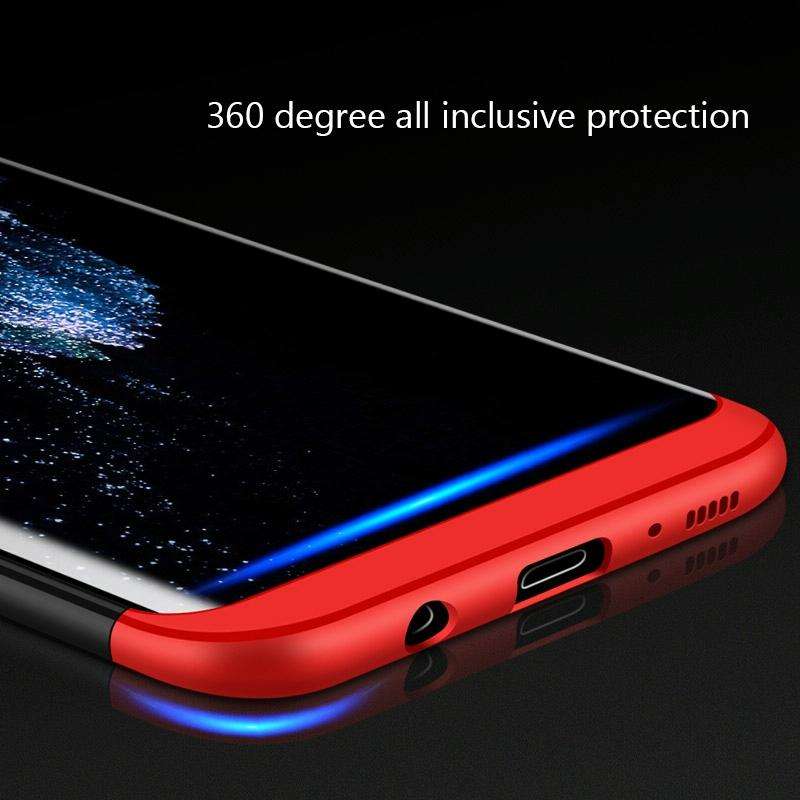 GKK for Galaxy S8 PC Three - paragraph Shield 360 Degrees Full Coverage Protective Case Back Cove...
