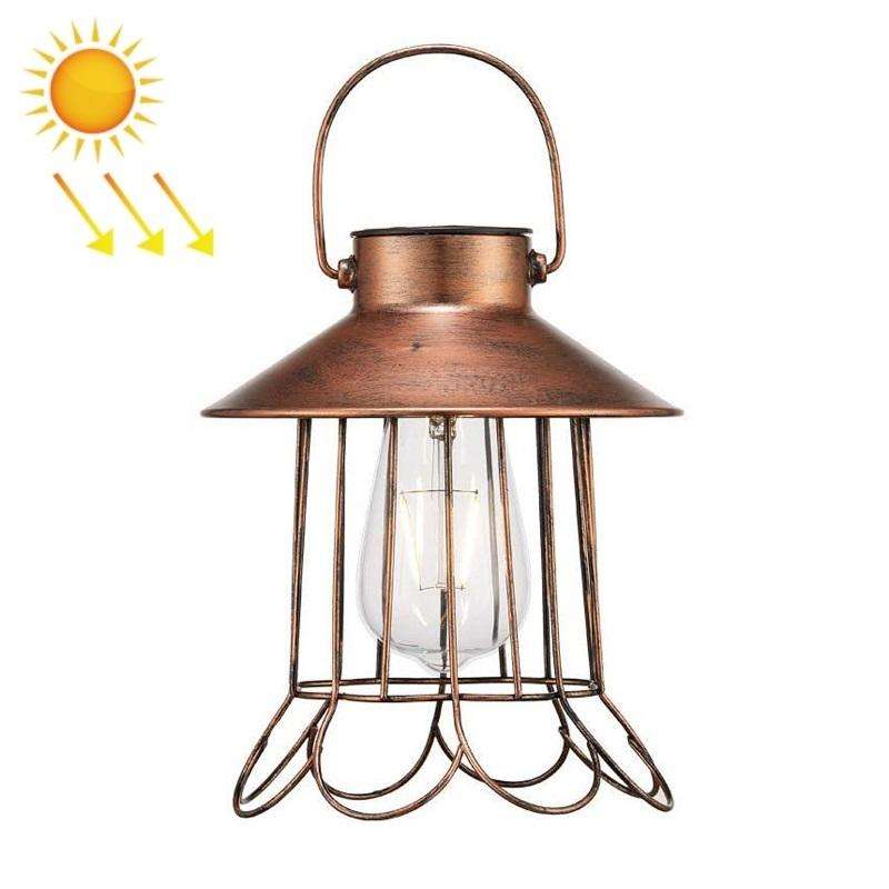 Outdoor Solar Waterproof Wrought Iron LED Hanging Light(Petals)