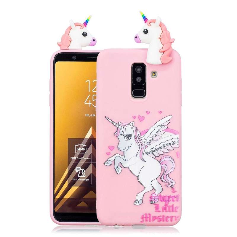 For Galaxy A6 (2018) Shockproof Cartoon TPU Protective Case(Unicorn)