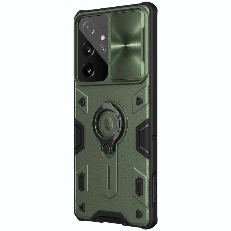 For Samsung Galaxy S21 Ultra 5G NILLKIN Shockproof CamShield Armor Protective Case with Invisible...