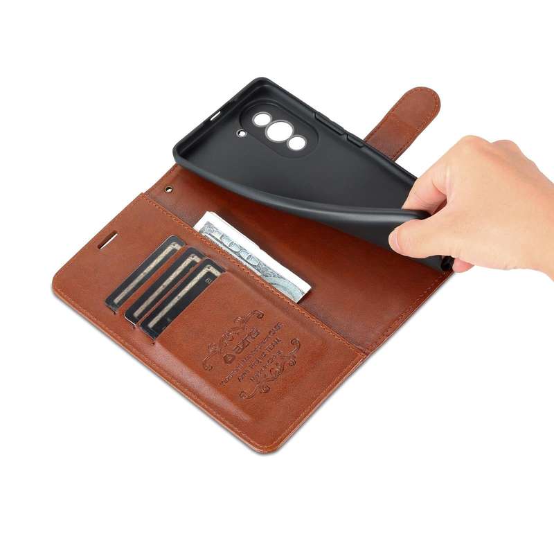 For Huawei nova 10 Pro AZNS Sheepskin Texture Flip Leather Phone Case(Brown)